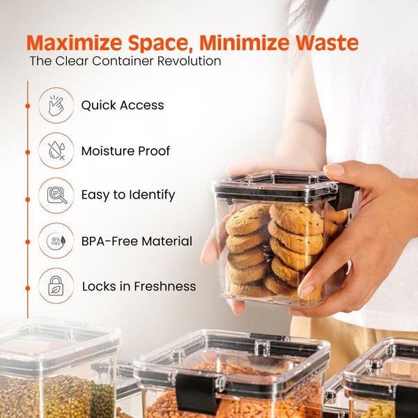 Pankui Airtight Containers - Mixed Set (700ml+1100ml) | BPA Free | Pest-Proof