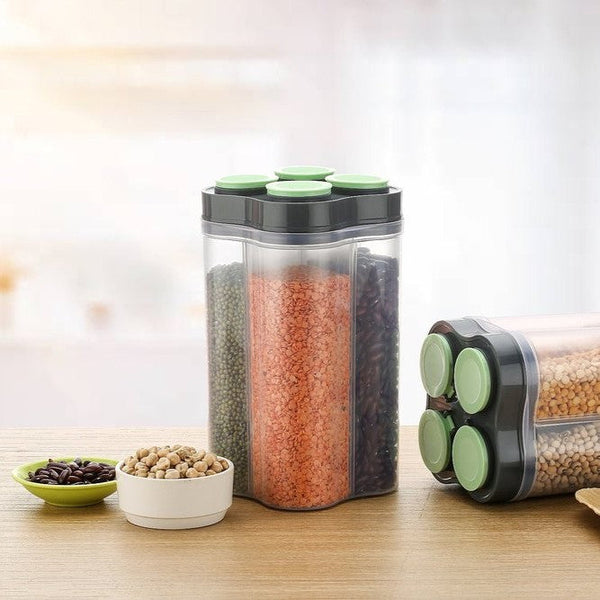 Pankui 4-Compartment Storage Jar 2500ml - Airtight Multi-Section