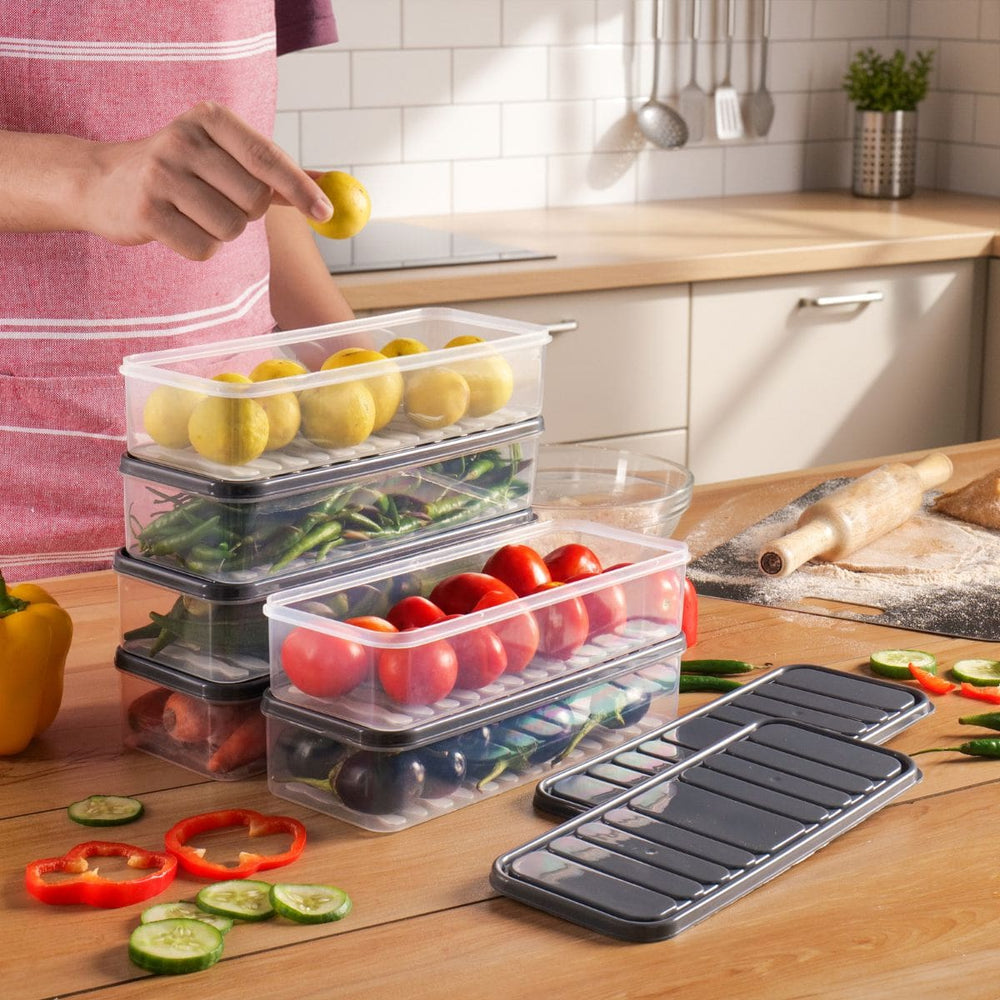 Pankui Fridge Organizer Set - Stackable Boxes for Indian Kitchen