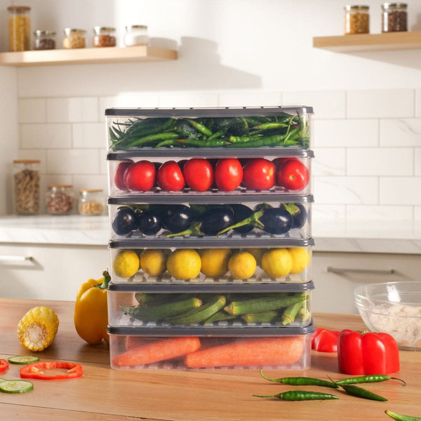 Pankui Fridge Organizer Set - Stackable Boxes for Indian Kitchen